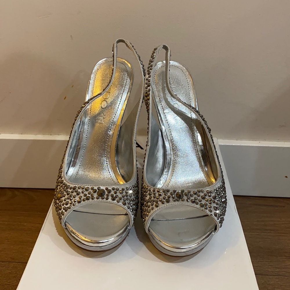 Aldo Rhinestone Slingback Pumps